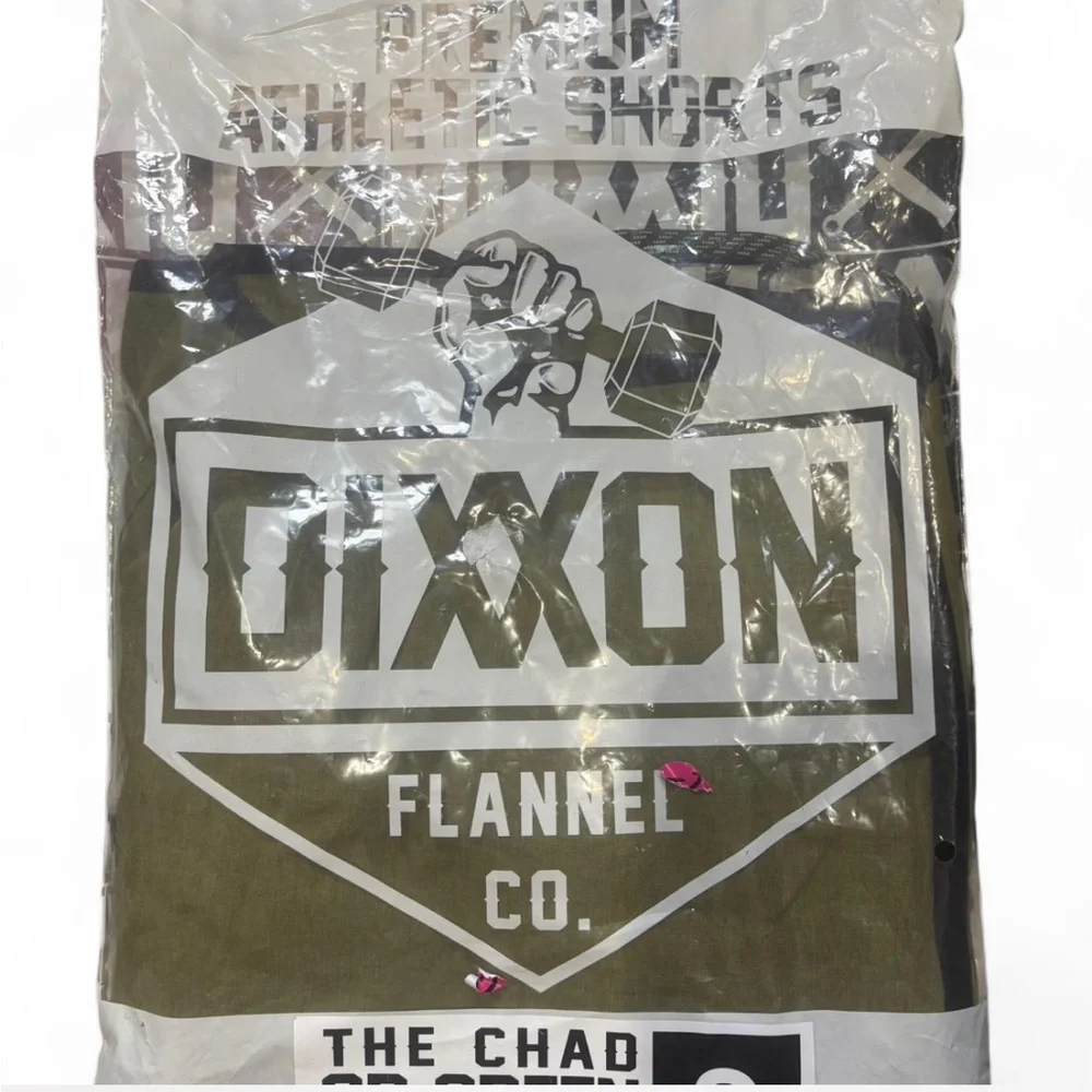 DIXON Premium Athletic‎ Shorts Olive Green Mens Size S Drawstring Elastic Waist